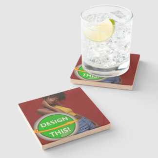 Porta-copo De Pedra LEGAL! Portas copos Sandstone - Personalizadas