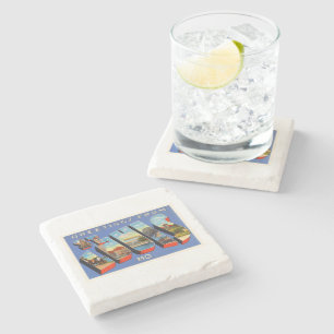 Porta-copo De Pedra Lembrança velha das viagens vintage de St Louis