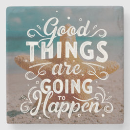 Porta-copo De Pedra Letra Inspiracional