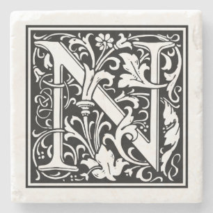 Porta-copo De Pedra Letra "N " do vintage