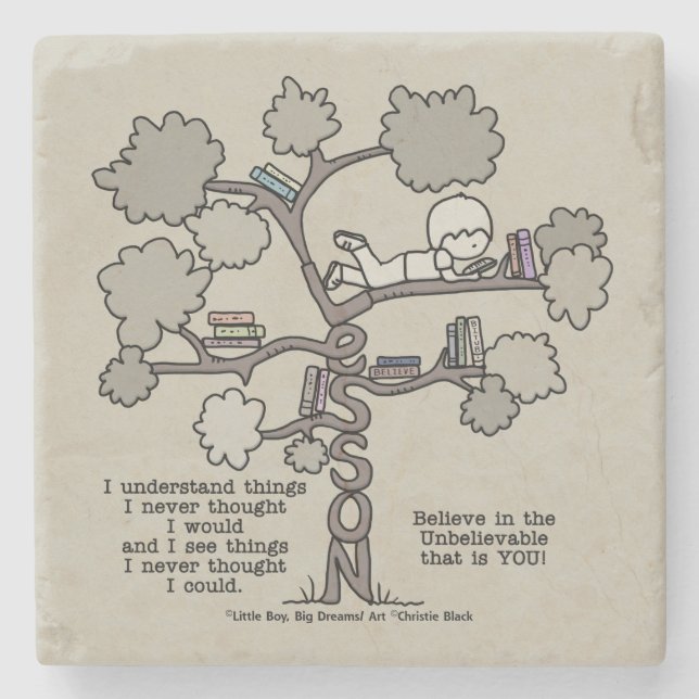 Porta-copo De Pedra Lições aprendidas (Frente)