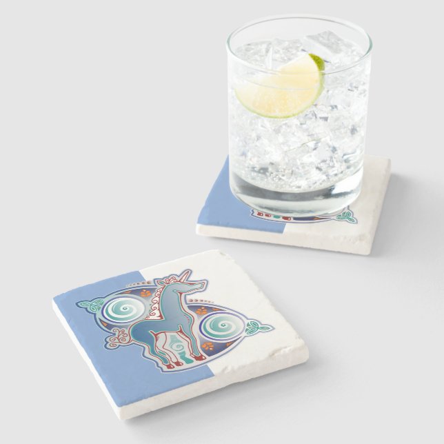 Porta-copo De Pedra Licorne celtique (Lateral)