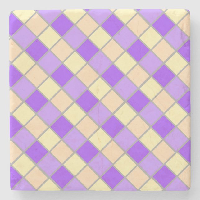 Porta-copo De Pedra Lilac e Peach (Frente)