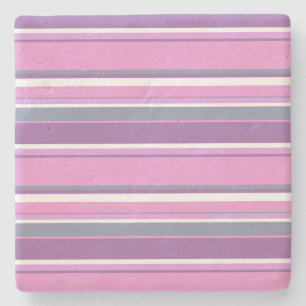 Porta-copo De Pedra Lilac stripes