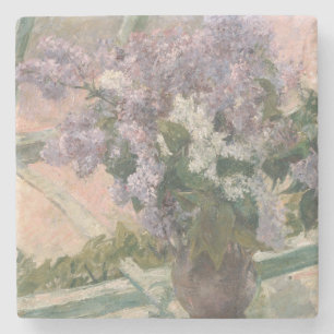 Porta-copo De Pedra Lilacs na janela por Mary Cassatt American Painter