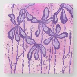 Porta-copo De Pedra Lily Rosey Sky Inclusos