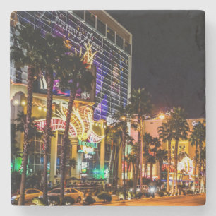 Porta-copo De Pedra Linda Faixa de Las Vegas à noite