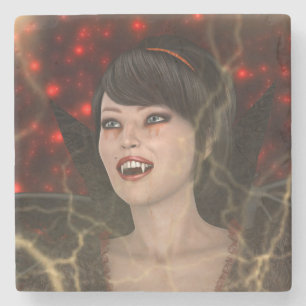 Porta-copo De Pedra Linda Lady Vamp - Estilo Perfeito de Bruxas de Hal