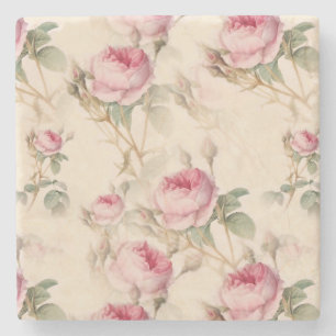Porta-copo De Pedra Linda Vintage Floral