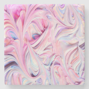 Porta-copo De Pedra Lindo e Colorido Marshmallow Líquido