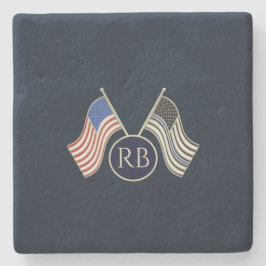 Porta-copo De Pedra Linha Azul Fino