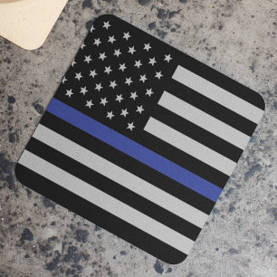 Porta-copo De Pedra Linha Azul Fino - Bandeira Americana