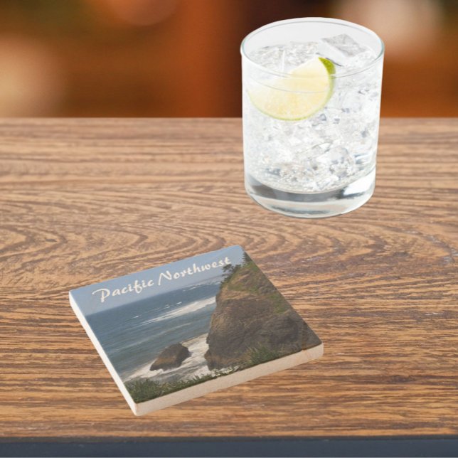 Porta-copo De Pedra Linha Costeira do Pacífico Noroeste (In Situ)