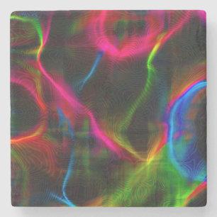Porta-copo De Pedra Linhas abstratas coloridas fofas