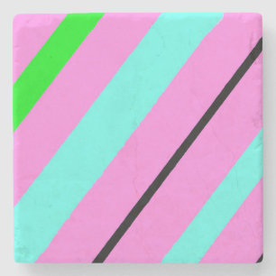 Porta-copo De Pedra Linhas coloridas