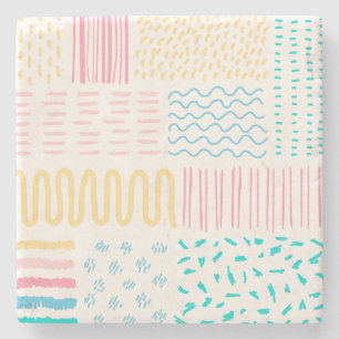 Porta-copo De Pedra Linhas padrão