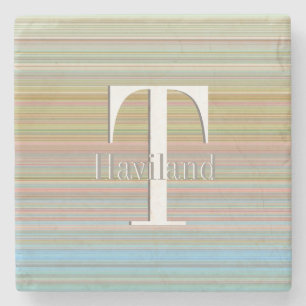 Porta-copo De Pedra Linhas Pastel HAMbyWG