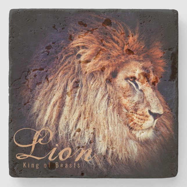 Porta-copo De Pedra Lion [Stone Coaster] (Frente)