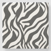 Listra Ousada Preta e Branca de Zebra Animal Selva