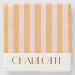 Porta-copo De Pedra Listras Coloridas Vibrantes Amarelas Casamento Mod