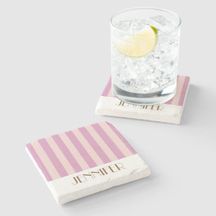 Porta-copo De Pedra Listras Coloridas Vibrantes Roxas Casamento Modern