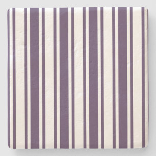 Porta-copo De Pedra Listras de doces brancas e roxas escuras
