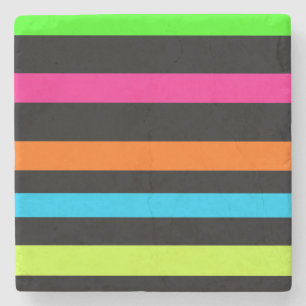 Porta-copo De Pedra Listras de néon