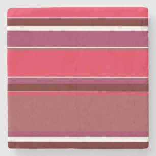 Porta-copo De Pedra Listras vermelhas