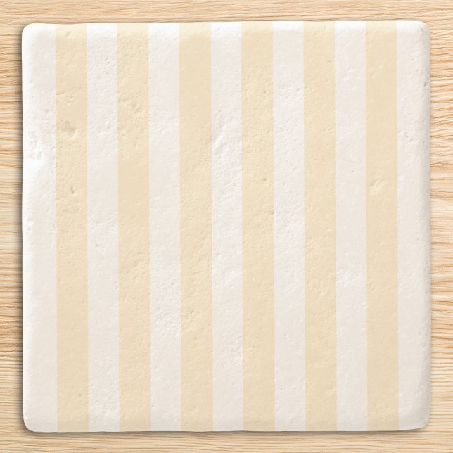 Porta-copo De Pedra Listras Verticais Dourado Pálido (Pale Gold Vertical Stripes Stone Coaster)