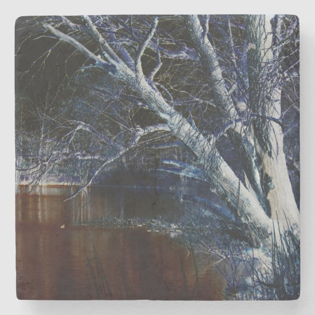 Porta-copo De Pedra Litoral do Lado Escuro 7 (Frente)