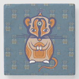 Porta-copo De Pedra Little Brown Mouse