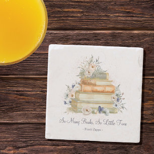 Porta-copo De Pedra Livros de Citações Personalizadas Vintage Bege Ros