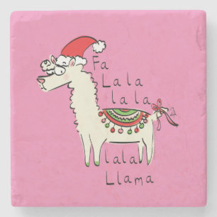 Porta-copo De Pedra Llama Cute Engraçado Crianças de Natal