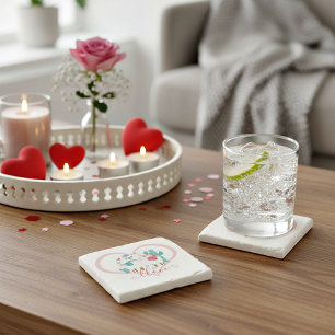 Porta-copo De Pedra Llama em Amor 