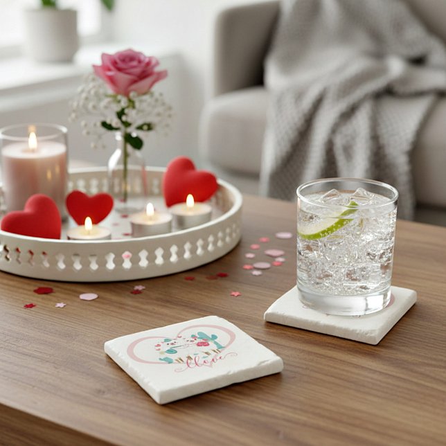 Porta-copo De Pedra Llama em Amor  (Criador carregado)