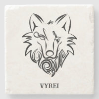 Lobo Tribal Negro e Branco