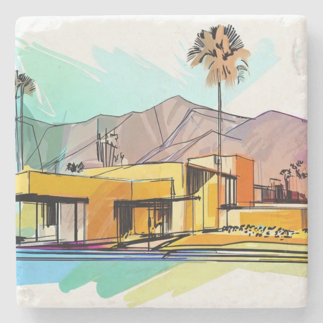 Porta-copo De Pedra Locais do Mundo Porta copos Califórnia 02 (Frente)