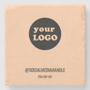 Porta-copo De Pedra Logotipo de empresa personalizado de pêssego minim