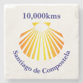 Porta-copo De Pedra logotipo do Caminho de Santiago