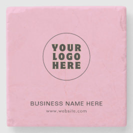 Porta-copo De Pedra Logotipo e texto personalizados minimalistas simpl