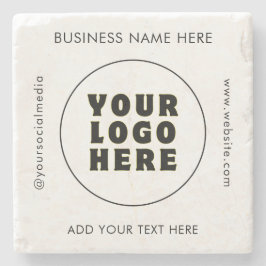 Porta-copo De Pedra Logotipo e texto personalizados minimalistas simpl