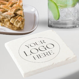 Porta-copo De Pedra Logotipo Empresarial Simples de Empresa Personaliz