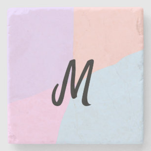 Porta-copo De Pedra logotipo monograma simples e mínimo personalizado