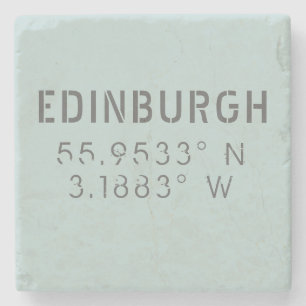 Porta-copo De Pedra Longitude do Latitude de Edimburgo