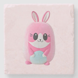 Porta-copo De Pedra "Lou Lou". Uma fofinho, criatura rosa