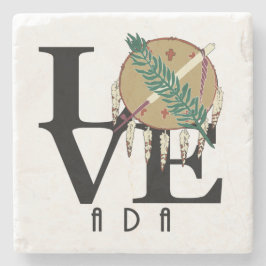 Porta-copo De Pedra LOVE Ada Oklahoma