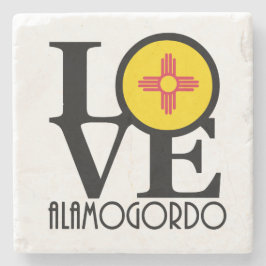 Porta-copo De Pedra LOVE Alamogordo