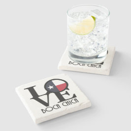 Porta-copo De Pedra LOVE Boca Chica Texas