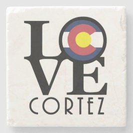 Porta-copo De Pedra LOVE Cortez Colorado