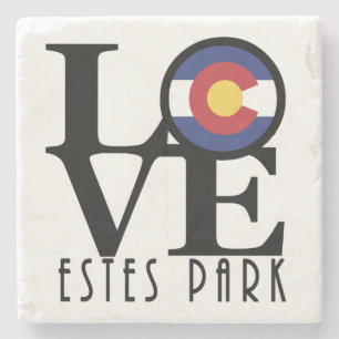 Porta-copo De Pedra LOVE Estes Park CO